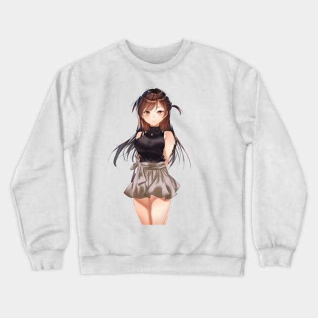 Rent A Girlfriend Anime Chizuru Crewneck Sweatshirt by Hentai-heaven